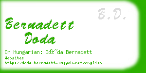 bernadett doda business card